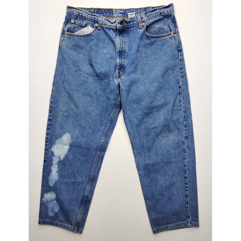 Levis 550 Jeans Mens 40x30 Light Wash Baggy Made In USA Faded 90s‎ Bleached VTG